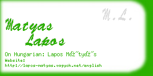 matyas lapos business card